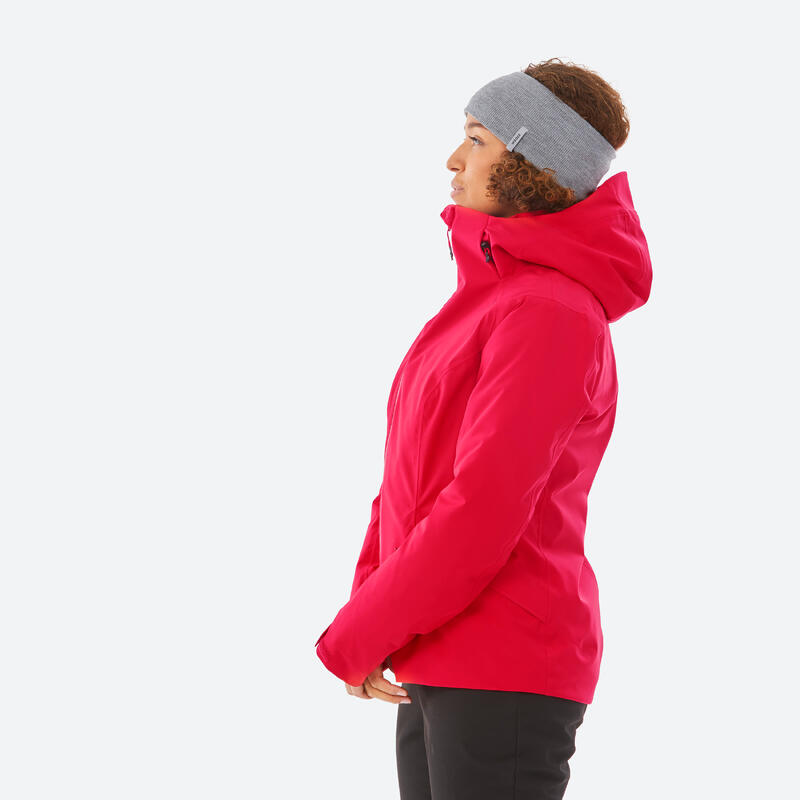 Veste chaude de ski femme 500 - rouge