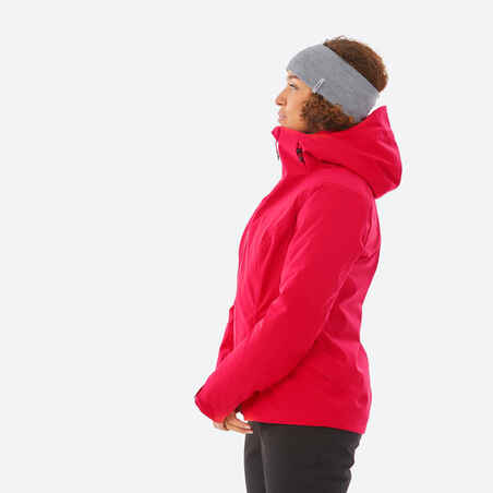 מעיל סקי חם לנשים 500 - אדום