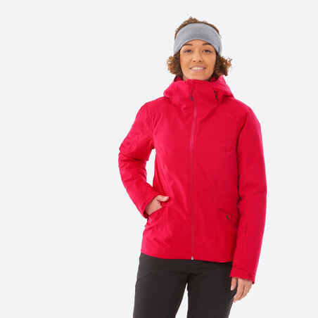 WOMEN’S WARM SKI JACKET 500 - RED