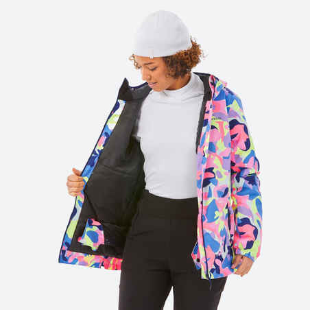 WOMEN’S SKI JACKET 100 -MULTICOLOUR