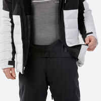 Men’s warm ski and snowboard jacket 100 - white/black