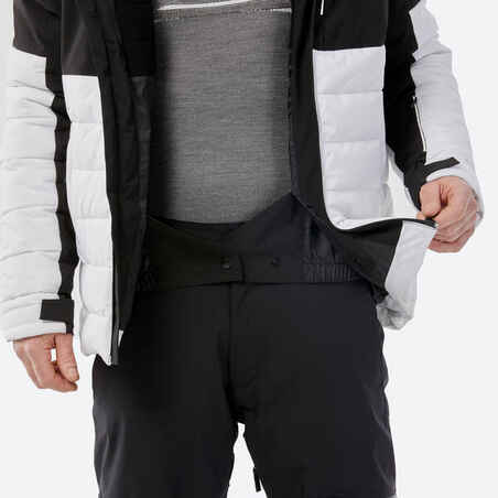 Men’s warm ski and snowboard jacket 100 - white/black
