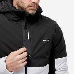 Men's Mid-Length Warm Ski Jacket 100 - Black/White