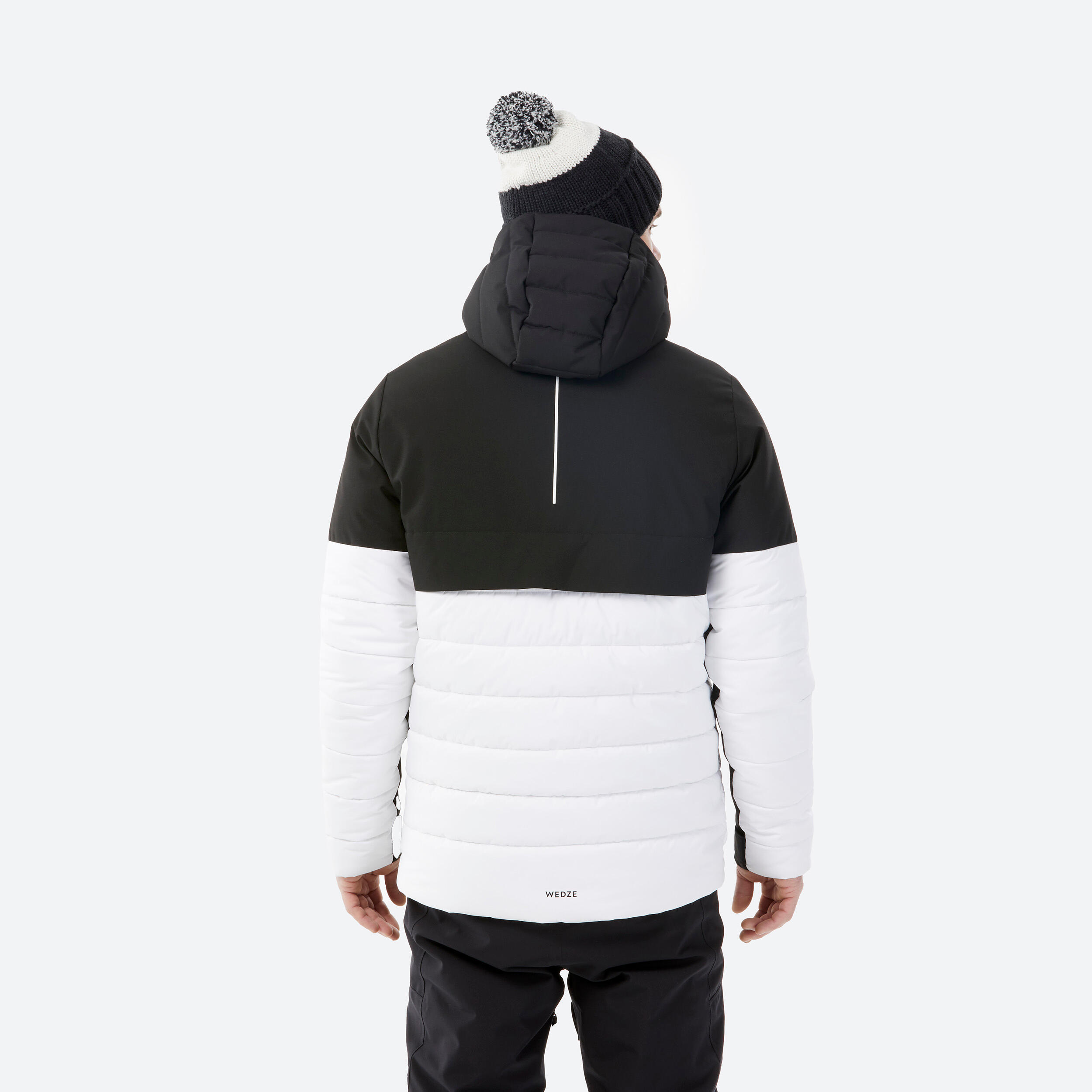 Men’s warm ski and snowboard jacket 100 - white/black 6/12