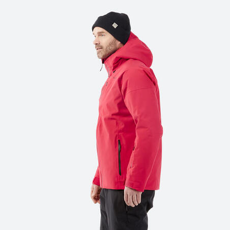 Crvena muška jakna za skijanje 500