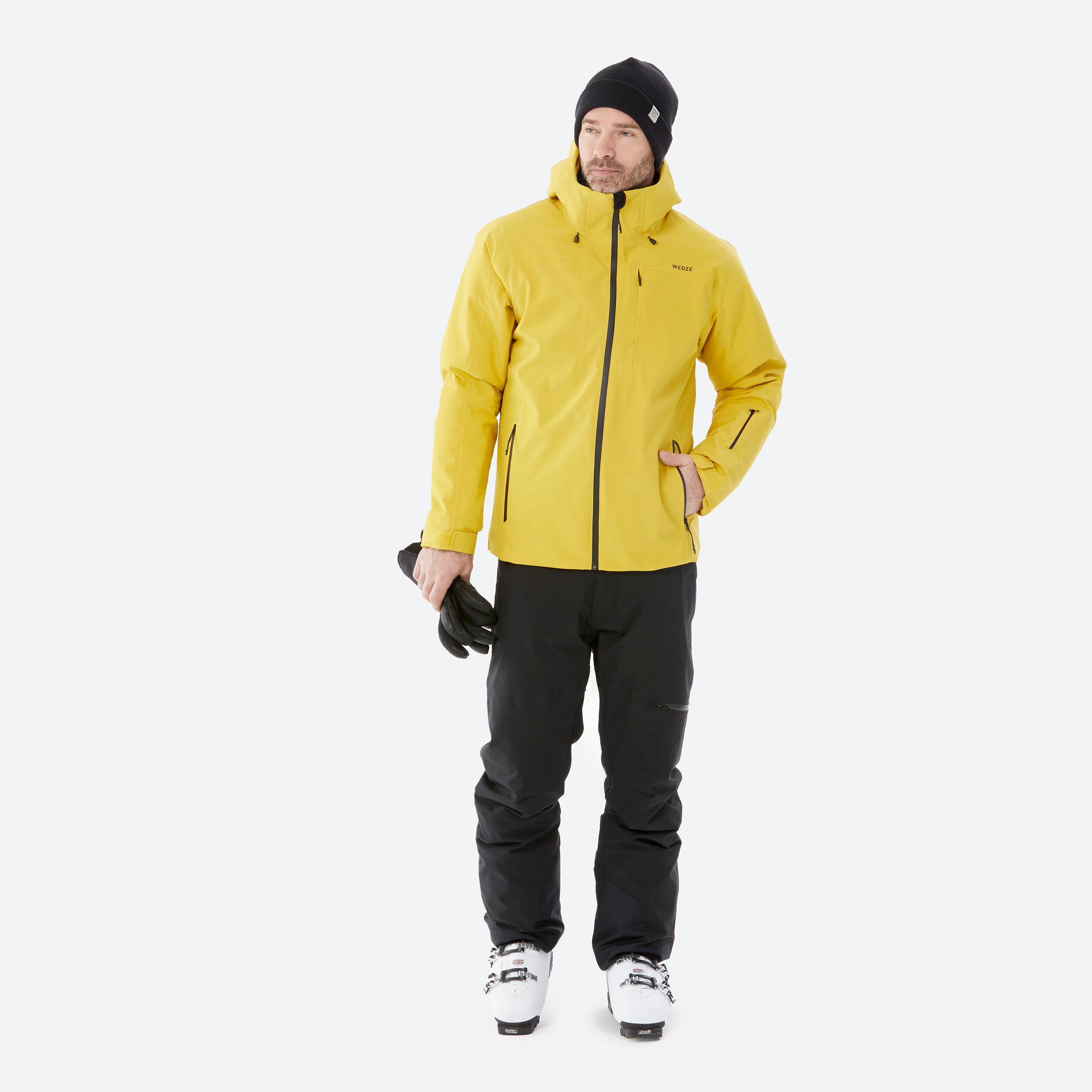 Giacca da sci 500 warm da uomo - giallo