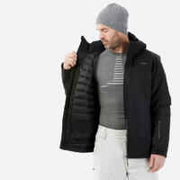 500 Men's warm and breathable ski jacket - black