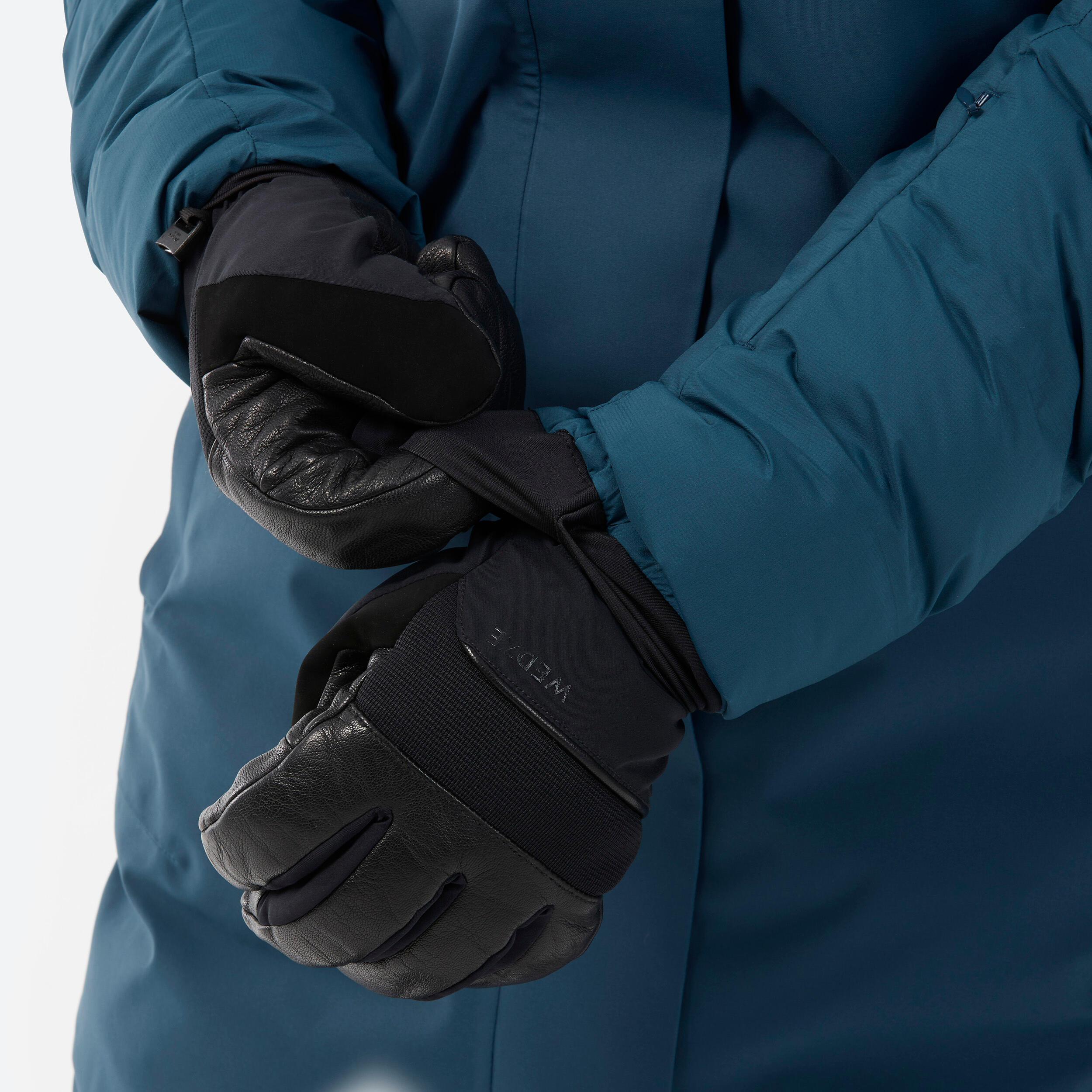 500 WARM Women's very warm and long ski jacket - petrol blue 9/16