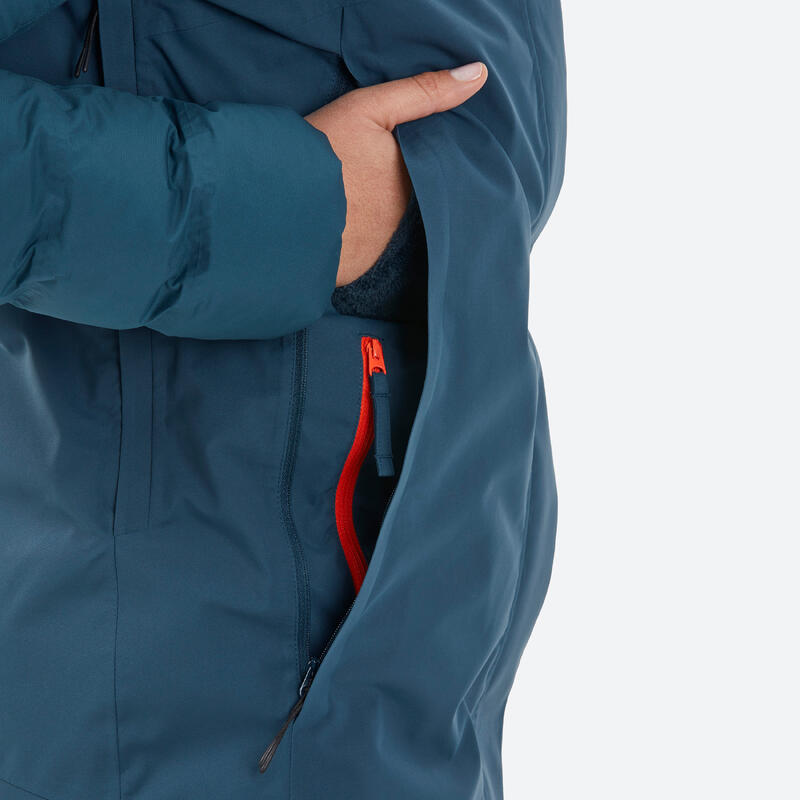 Dámská hřejivá lyžařská bunda 900 prodloužená