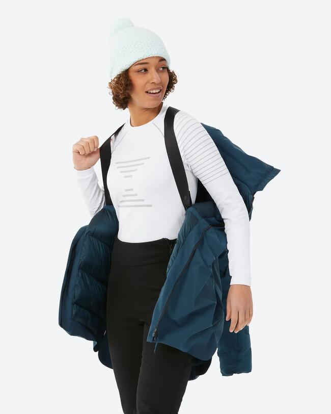 Kurtka narciarska damska 500 warm long