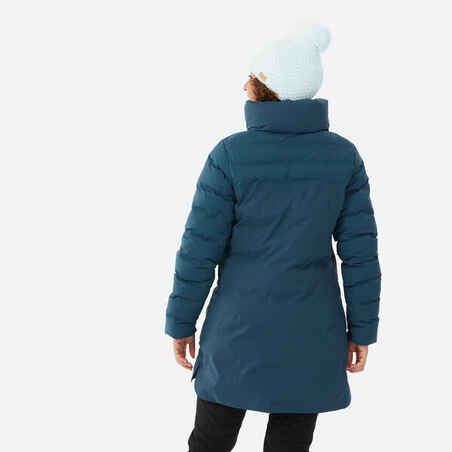 Women's Warm Mid-length Ski Jacket 500 - Blue