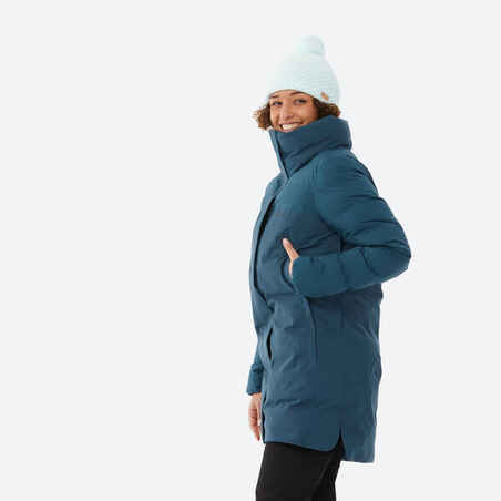 Γυναικείο ζεστό μπουφάν σκι μεσαίου μήκους 500 - Μπλε