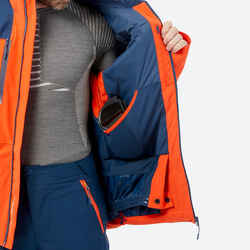 Men’s  All Mountain 500 Ski Jacket - Orange and Blue