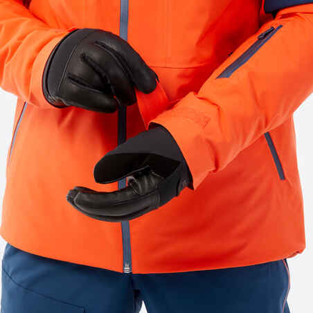 Vyriška kalnų slidinėjimo striukė „500“, oranžinė ir mėlyna
