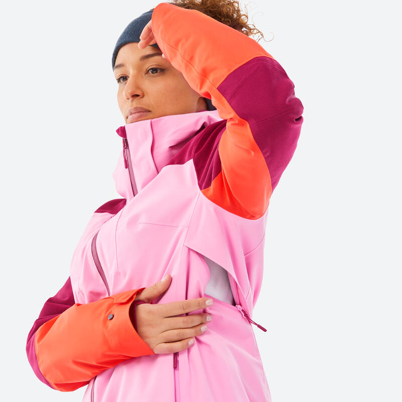 Giacca sci donna 500 SPORT rosa