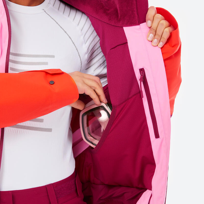 Skijacke Damen - 500 fuchsia/rosa