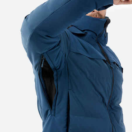 Men's very warm and ventilated ski jacket 900 WARM - petrol blue