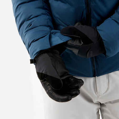 Men's very warm and ventilated ski jacket 900 WARM - petrol blue