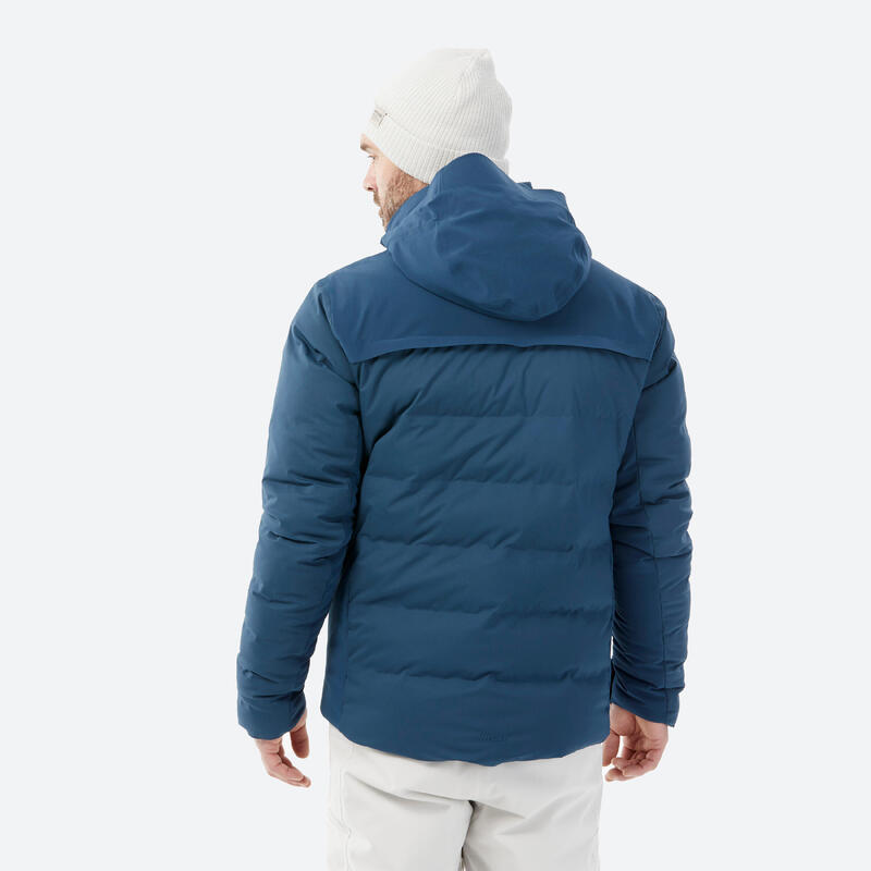 Erkek Şişme Kayak/Snowboard Montu - Petrol Mavisi - 500 Warm