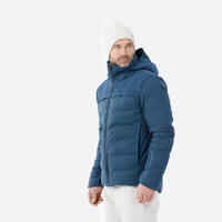 Men's very warm and ventilated ski jacket 900 WARM - petrol blue