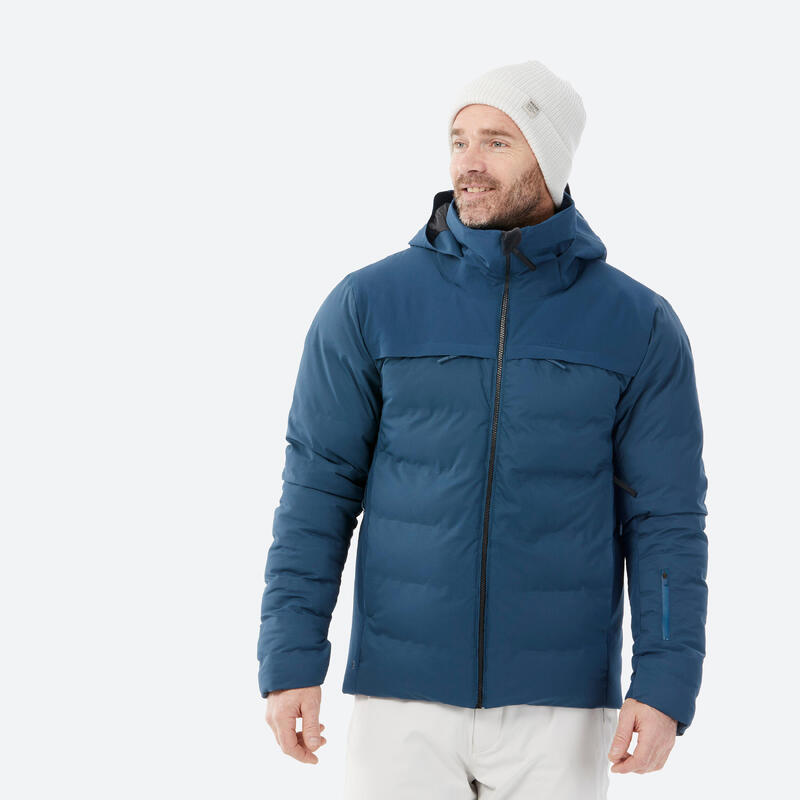 Erkek Şişme Kayak/Snowboard Montu - Petrol Mavisi - 500 Warm