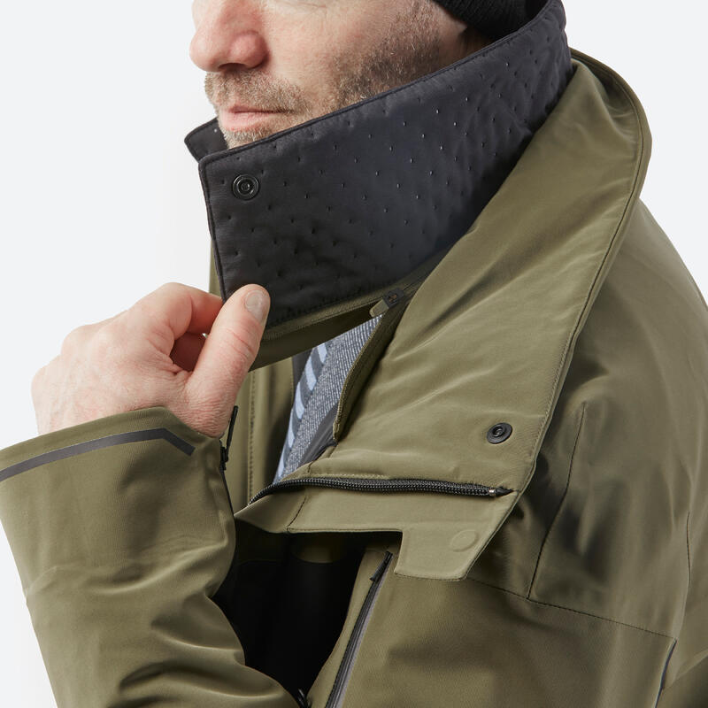 Veste de ski et snowboard très respirante et imperméable homme, JKT 900 kaki
