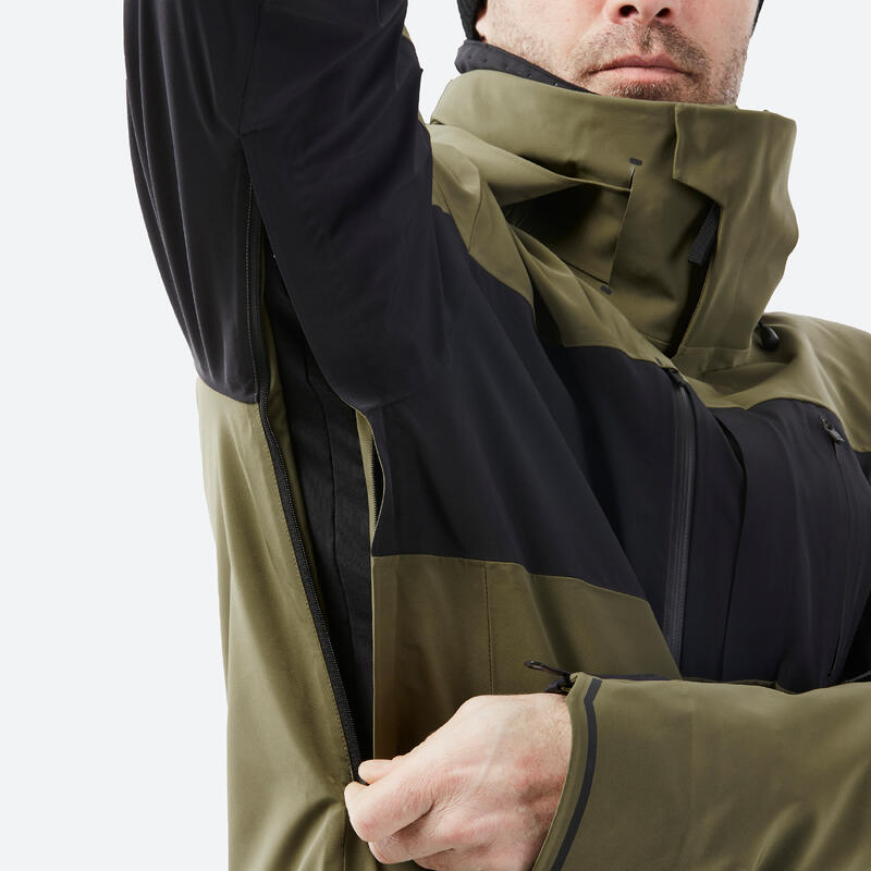 Veste de ski ventilée qui assure la liberté de mouvement homme, 900 bleu marine