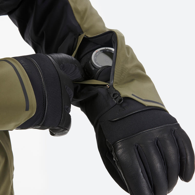 Veste de ski ventilée qui assure la liberté de mouvement homme, 900 kaki