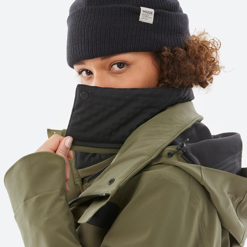Veste de ski et snowboard très respirante et imperméable femme, JKT 900 blanc