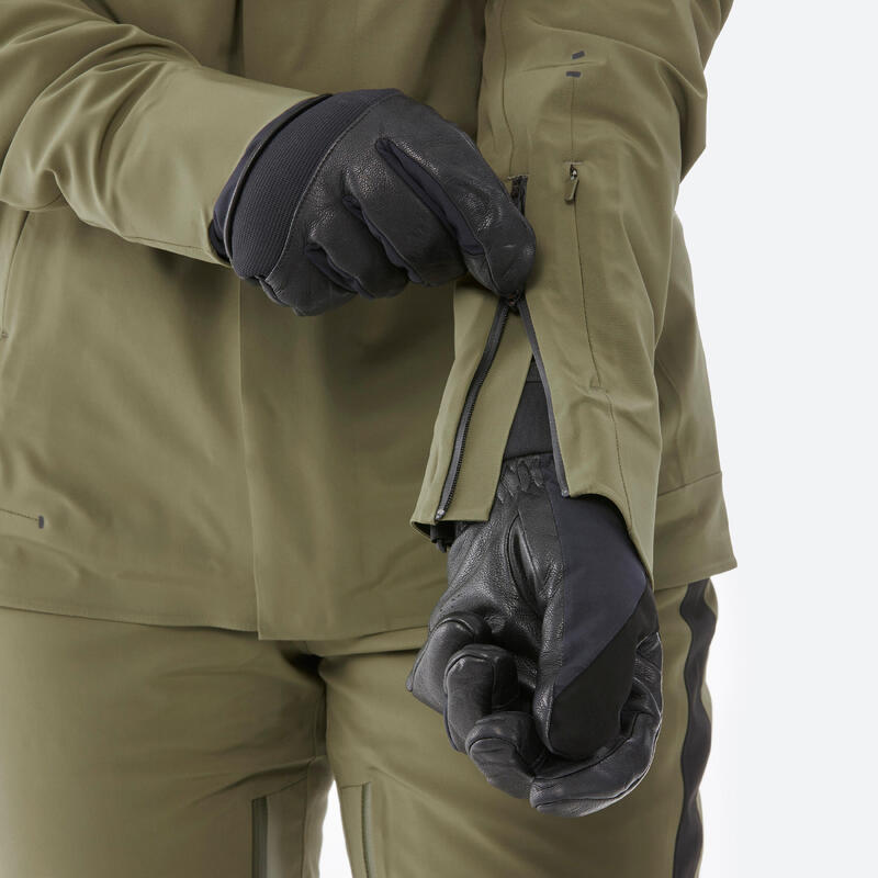 Veste de ski et snowboard très respirante et imperméable femme, JKT 900 blanc