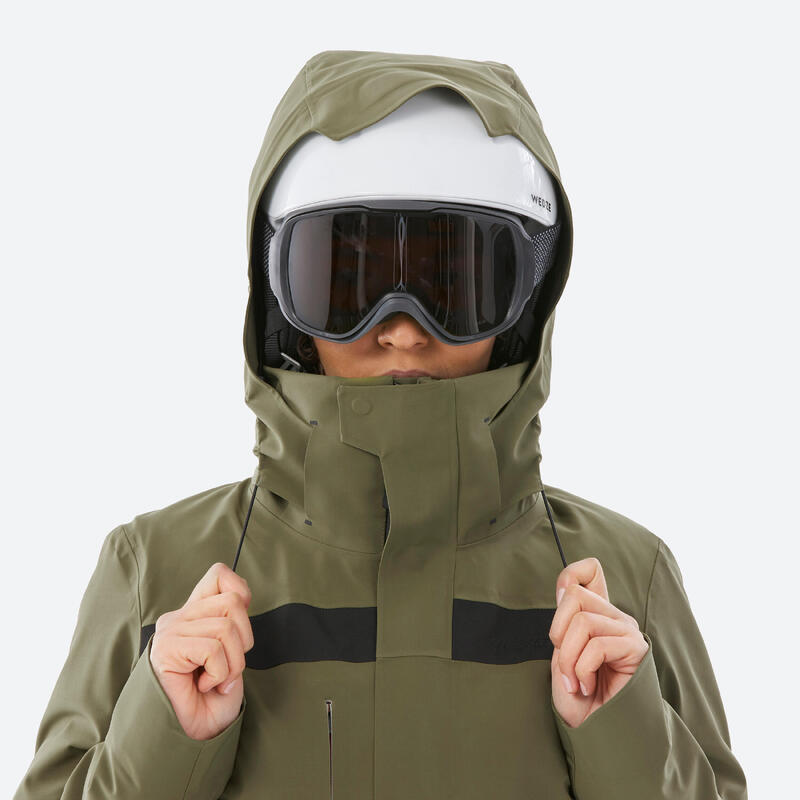 Veste de ski et snowboard très respirante et imperméable femme, JKT 900 blanc
