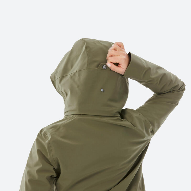 Veste de ski et snowboard très respirante et imperméable femme, JKT 900 blanc