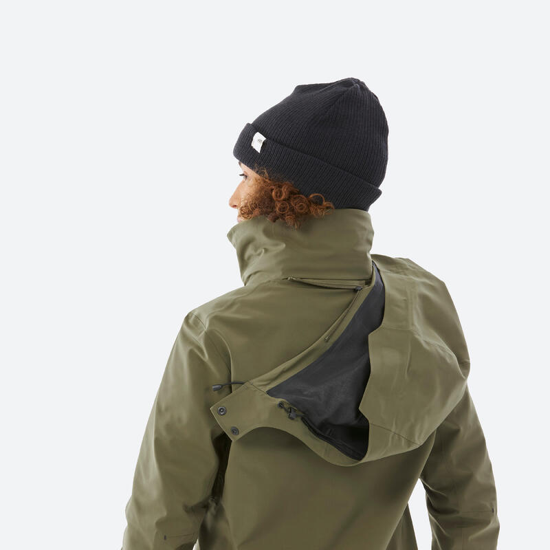 Veste de ski et snowboard très respirante et imperméable femme, JKT 900 blanc
