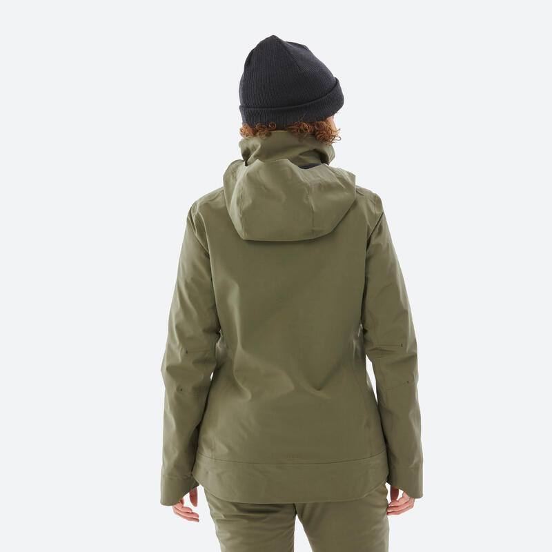 Skijacke Damen Piste - 900 khaki