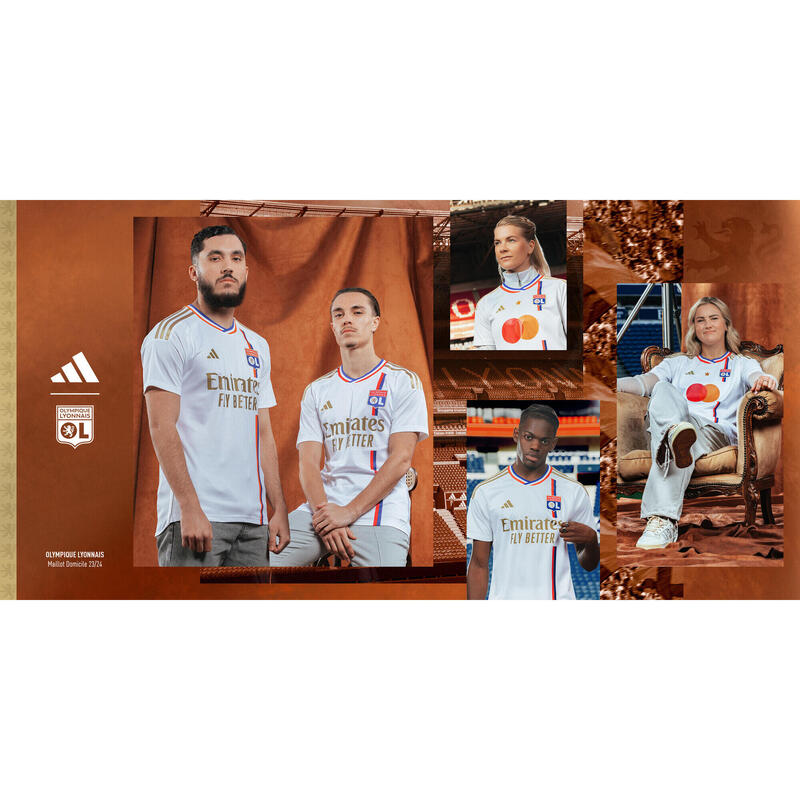 Tricou Fotbal Teren propriu ADIDAS Olympique Lyonnais 23/24 Adulți 