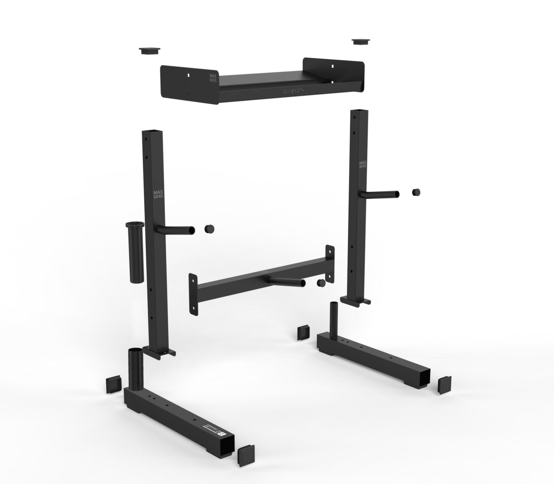 OPBERGREK VOOR GEWICHTEN EN STANGEN VOOR KRACHTTRAINING CORENGTH DOMYOS DECATHLON handleiding, reparatie