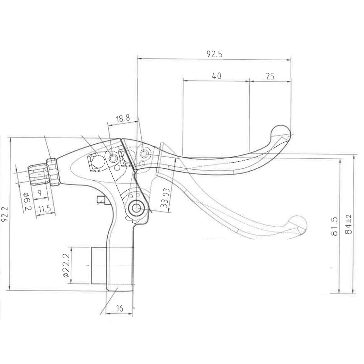 Levier frein v-brake tektro cl 331 ts