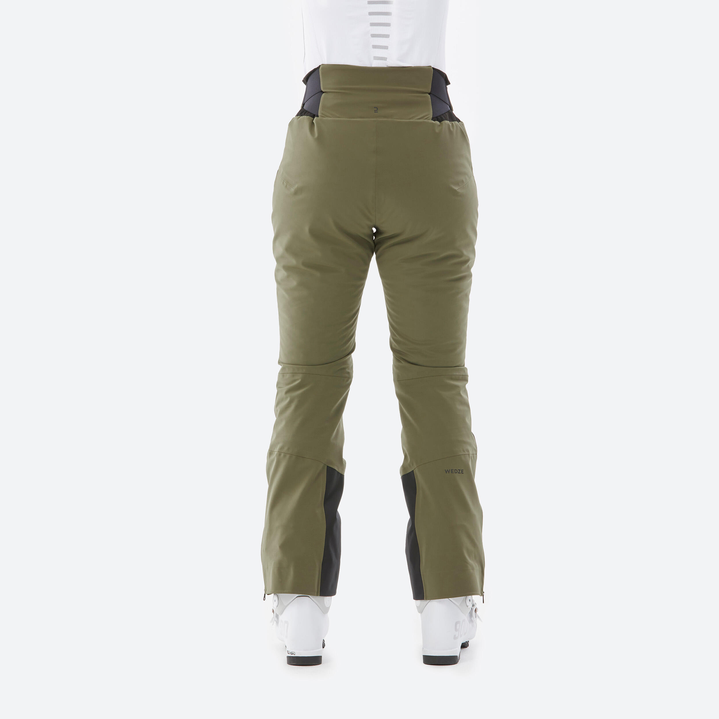 Pantaloni sci donna 900 verde oliva 3/15
