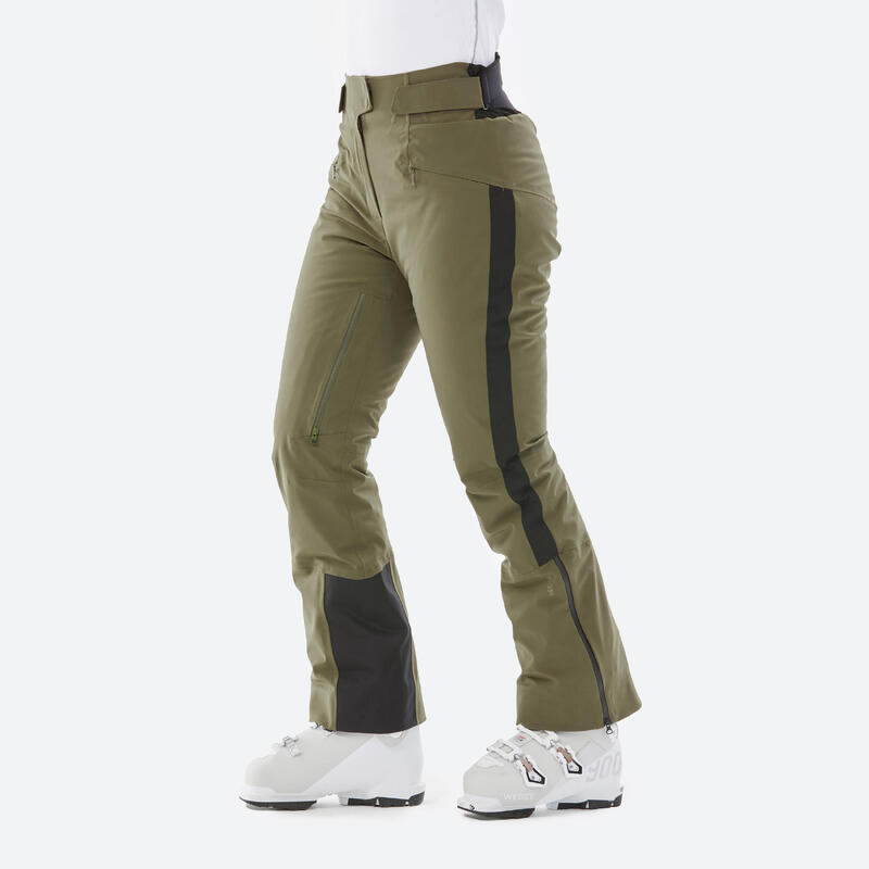 Skihose Damen atmungsaktiv mit Bewegungsfreiheit - 980 khaki