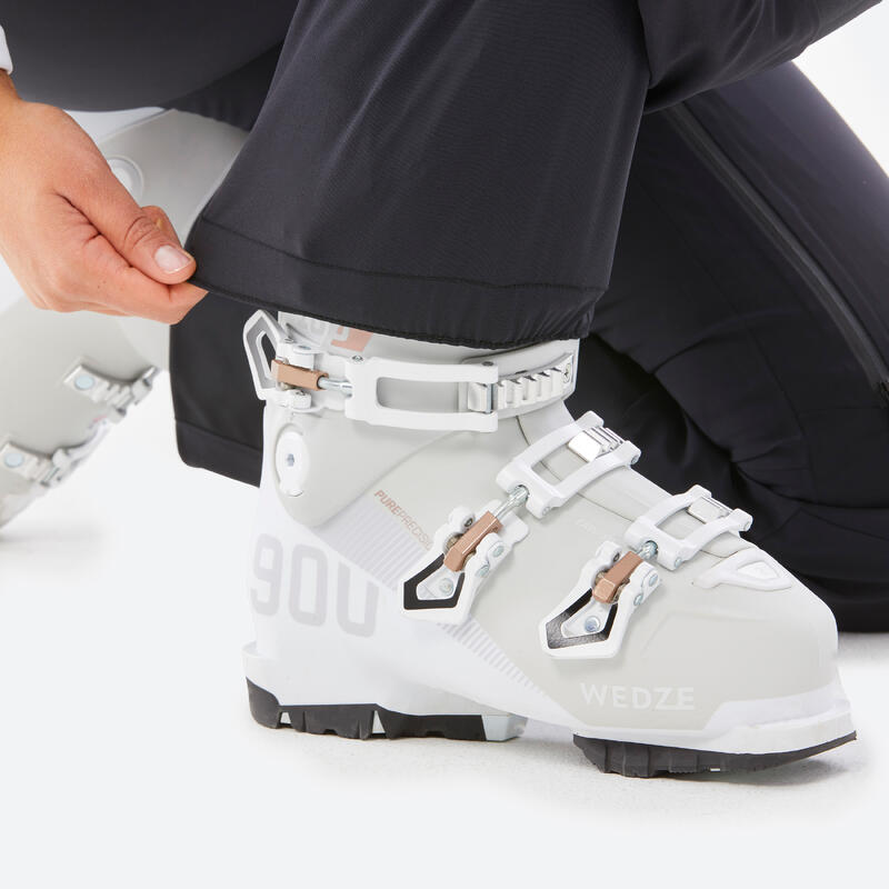 Pantalon de ski respirant qui assure la liberté de mouvement femme, 900 noir