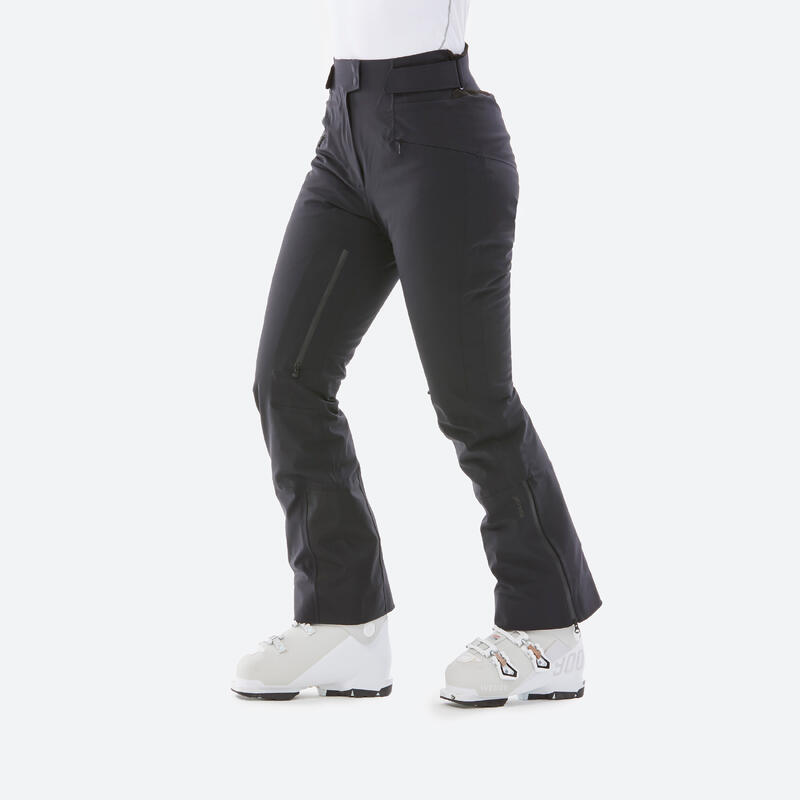 Pantalon schi 900 călduros și foarte respirant negru damă