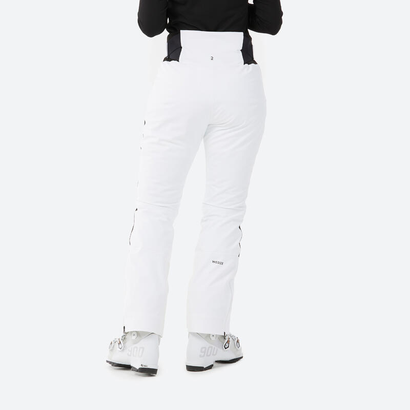 Pantalon de schi călduros și foarte respirant 900 alb damă