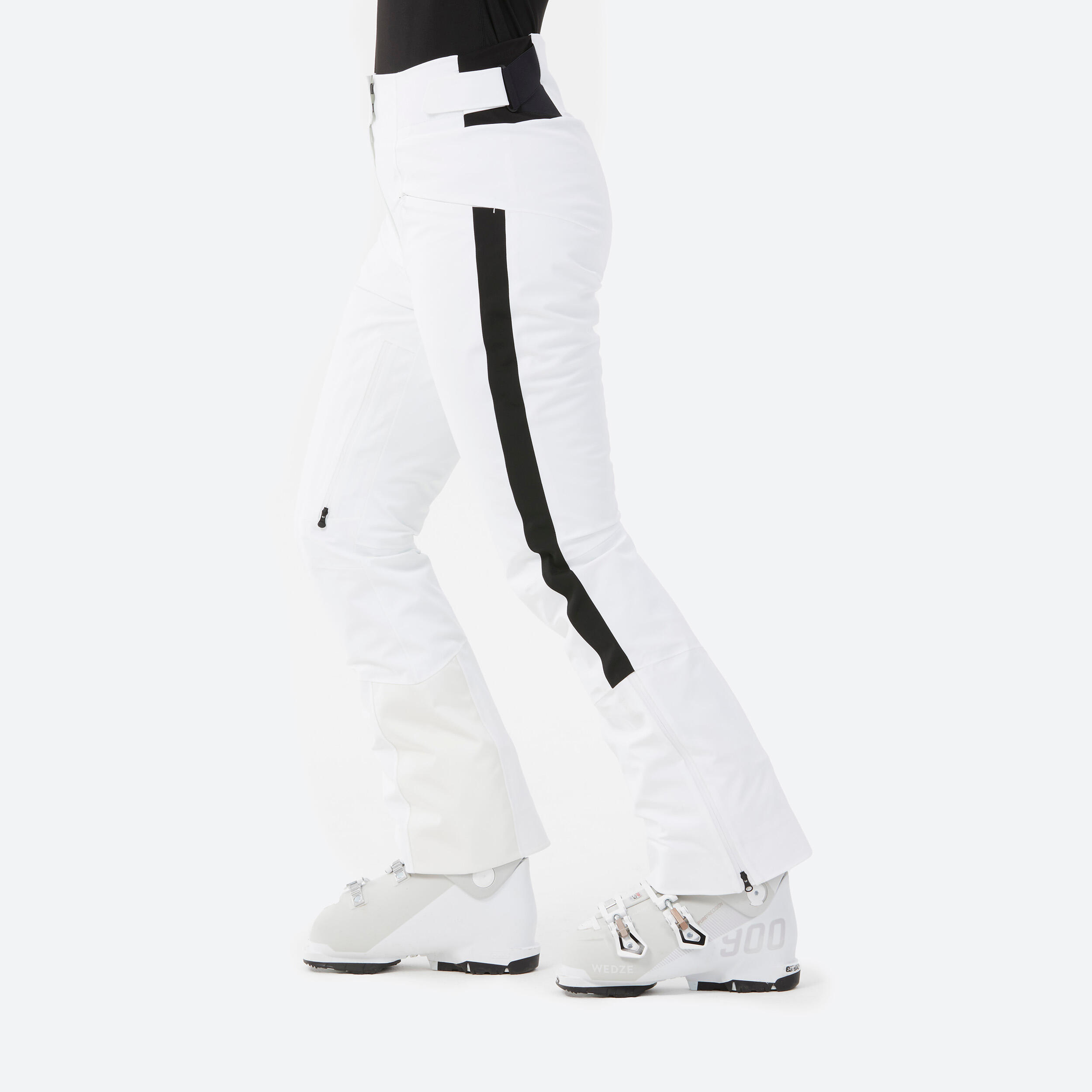 Pantaloni sci donna 900 bianchi 2/16