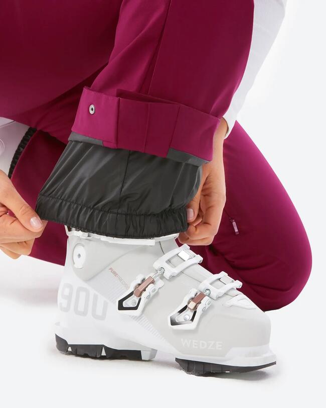 Women's Warm Ski Trousers  580 - Burgundy