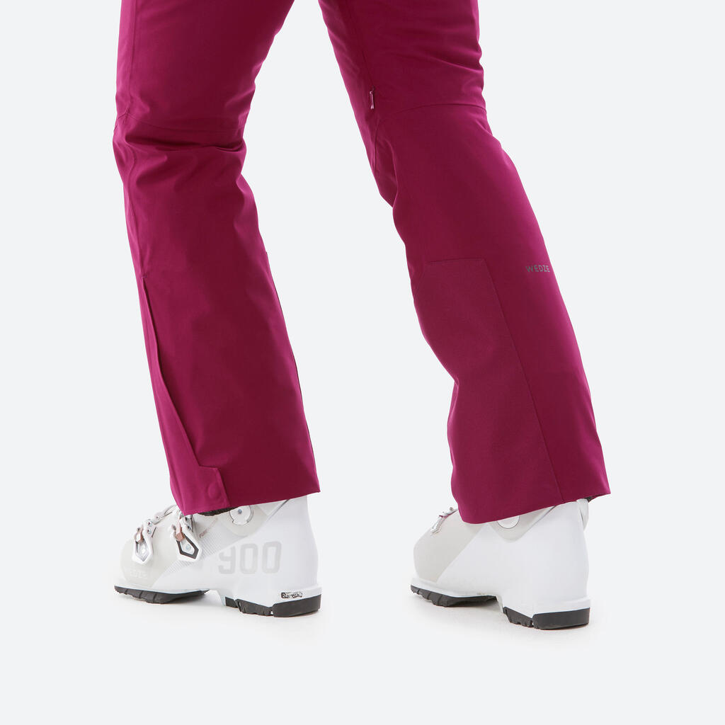 Women's Warm Ski Trousers  580 - Burgundy