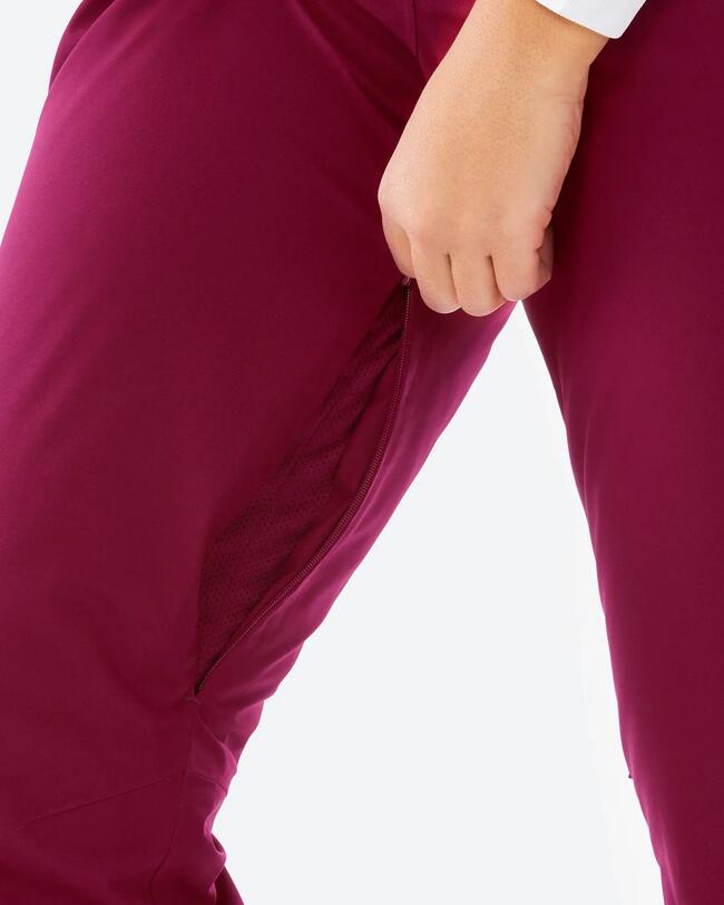 Women's Warm Ski Trousers  580 - Burgundy