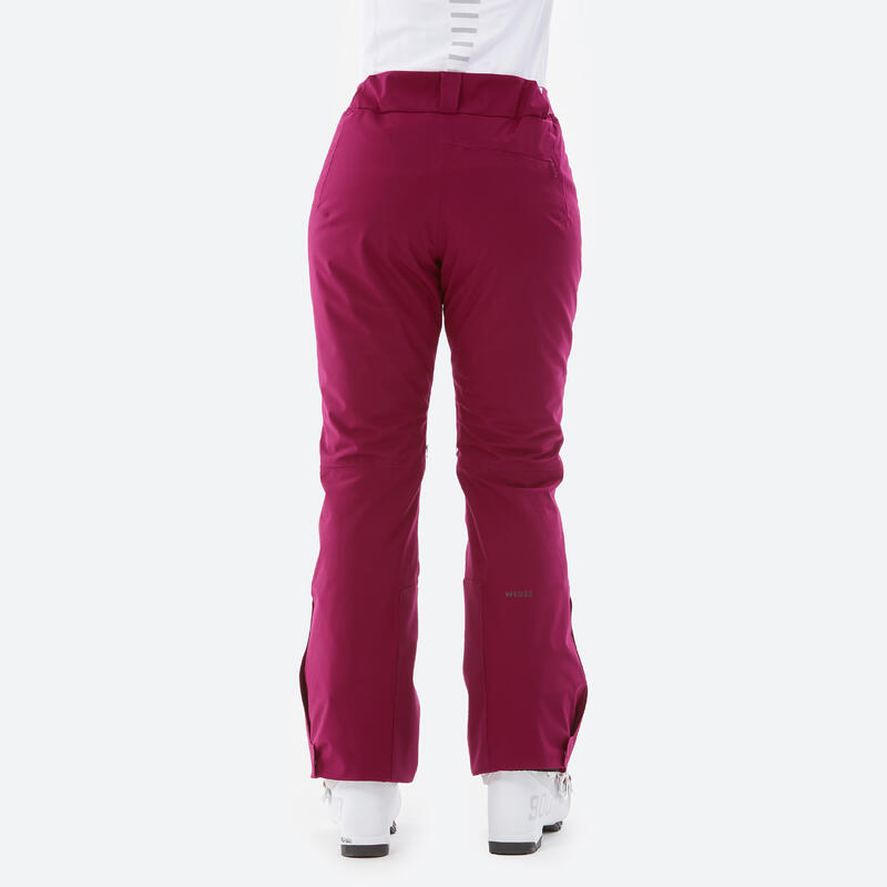 Pantaloni sci donna 580 bordeaux