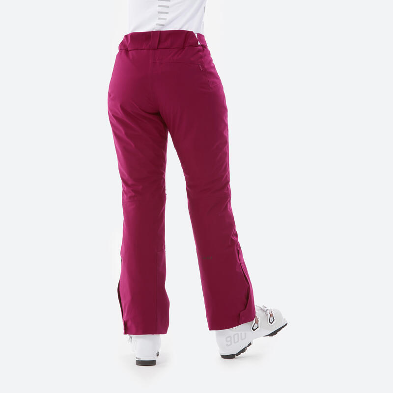 Pantaloni sci donna 580 bordeaux