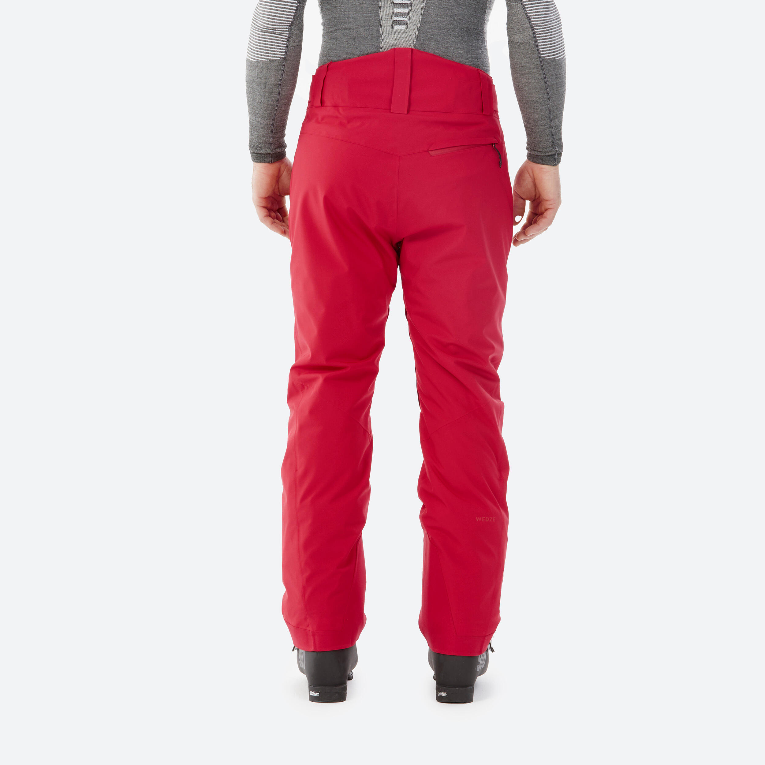 Men’s Warm Ski Trousers Regular 500 - Red 3/9