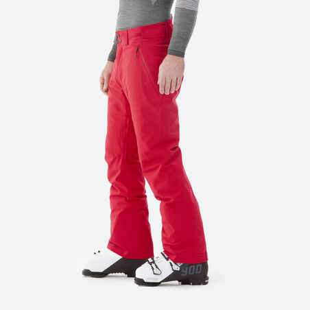 Men’s Warm Ski Trousers Regular 500 - Red